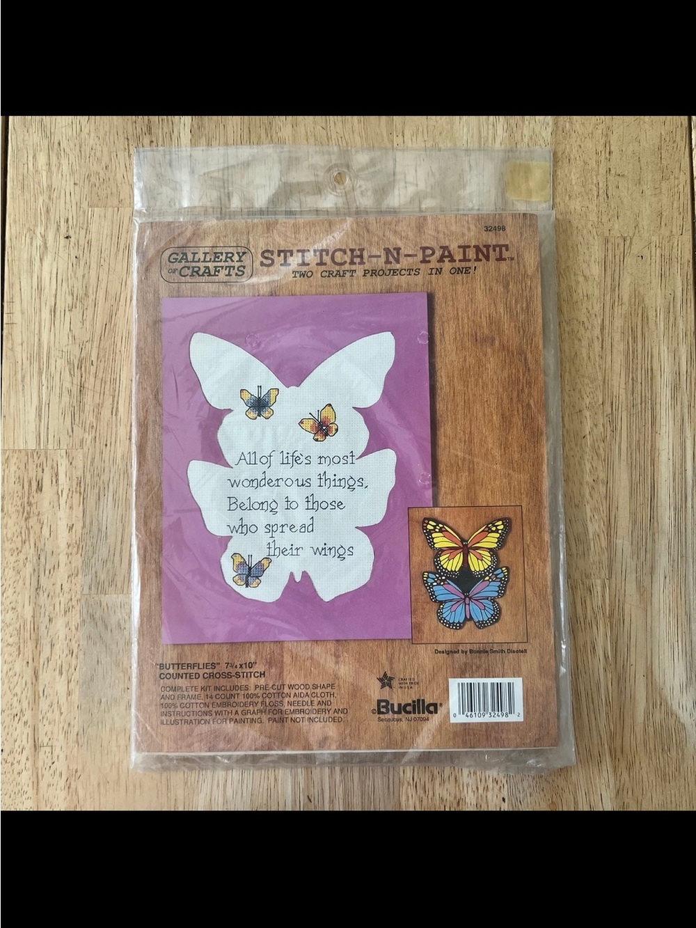Bucilla Butterflies Stitch-N-Paint Kit